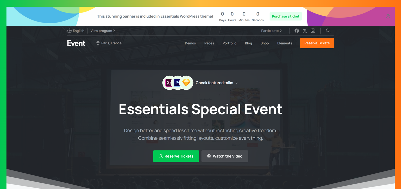 Event / Landing business Websites